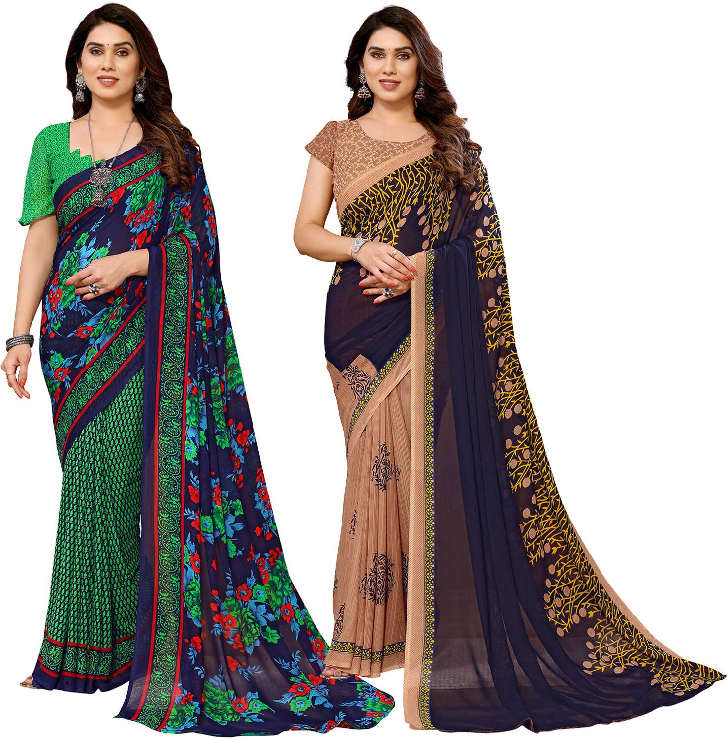Anand Sarees Printed Daily Wear Georgette Saree