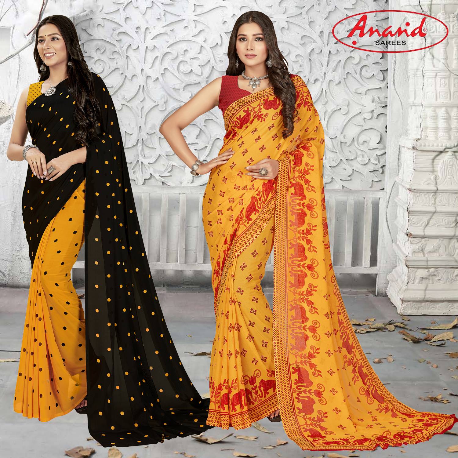 Anand Sarees Printed Daily Wear Georgette Saree