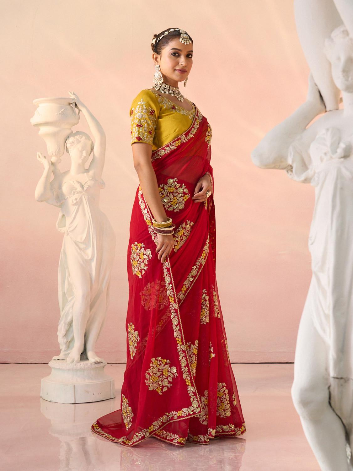 Image of Laxmipati sarees Embroidered Bollywood Organza Saree