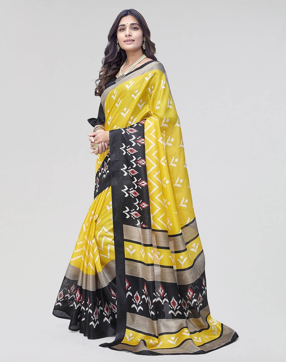 ANIRAV Printed Mysore Art Silk Saree