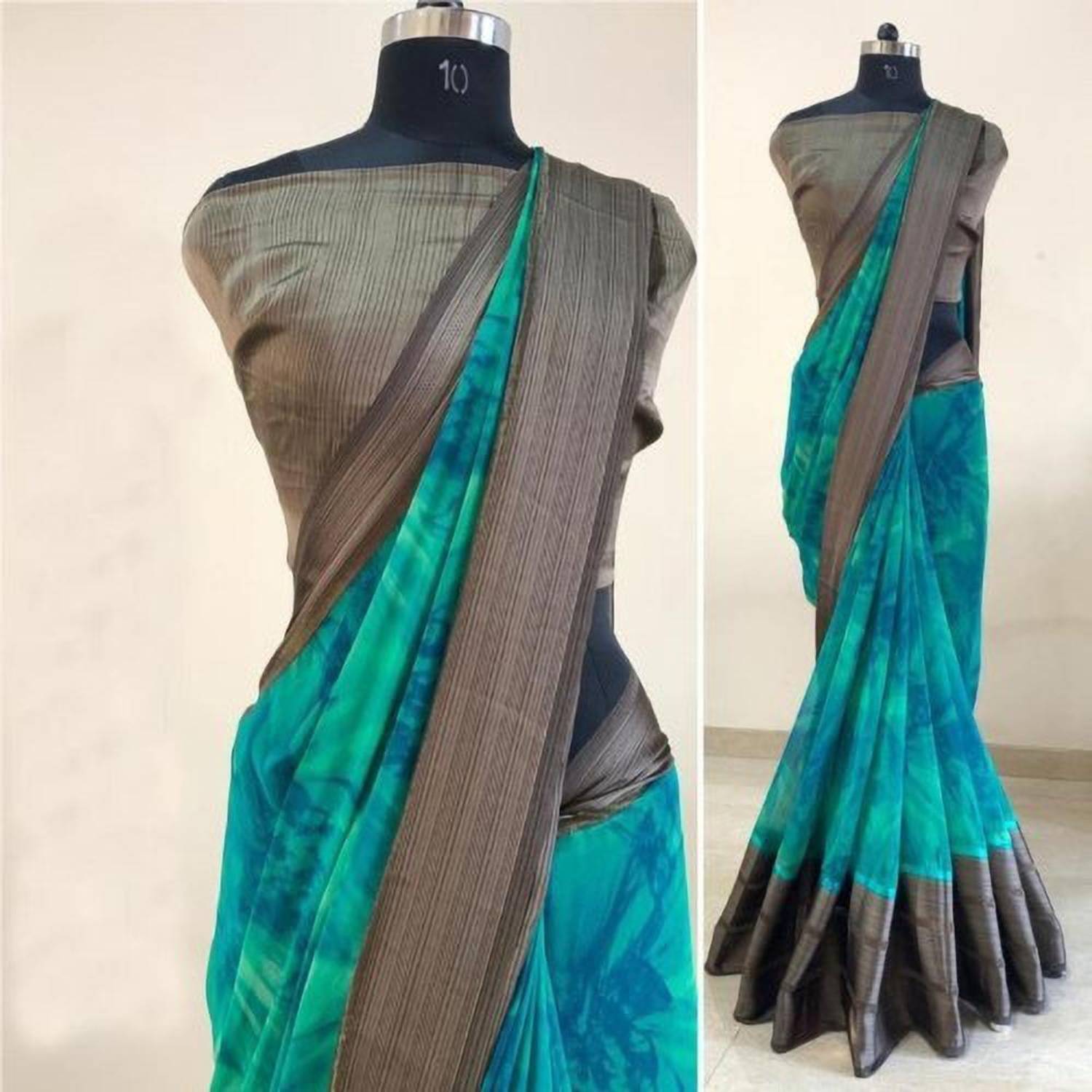 Bombey Velvat Fab Hand Painted, Ombre, Geometric Print, Animal Print, Graphic Print, Polka Print, Floral Print Jamdani Georgette, Crepe Saree