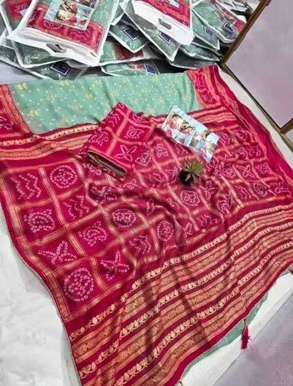 Image of HouseOfCommon Printed Bollywood Art Silk Saree