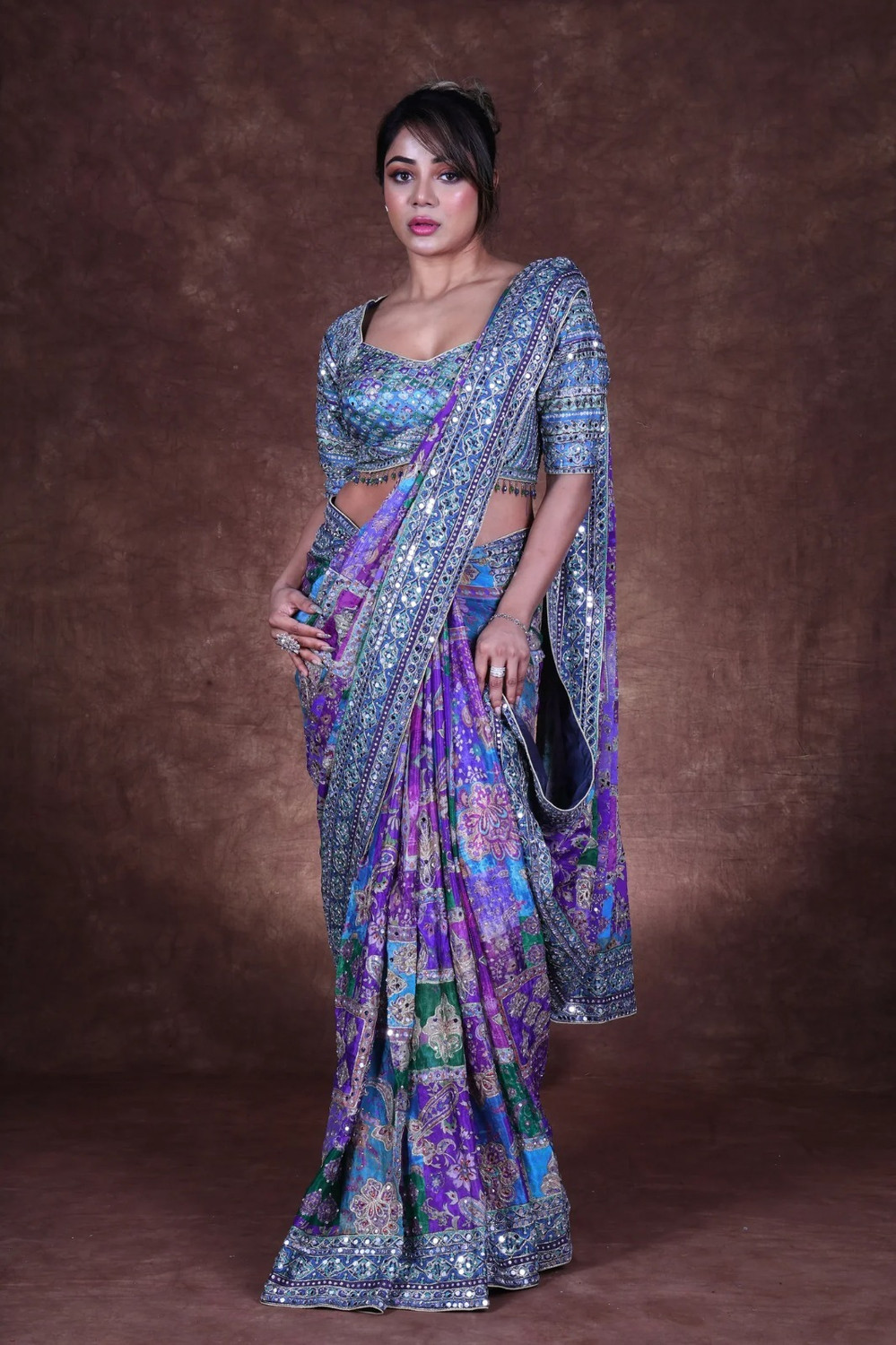 Image of KRISHNACOLLECTION9 Printed Bollywood Pure Silk Saree