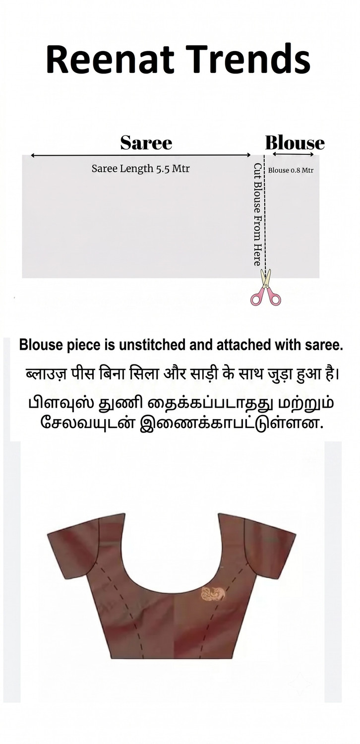 Image of REENAT TRENDS Woven Paithani Art Silk, Cotton Silk Saree