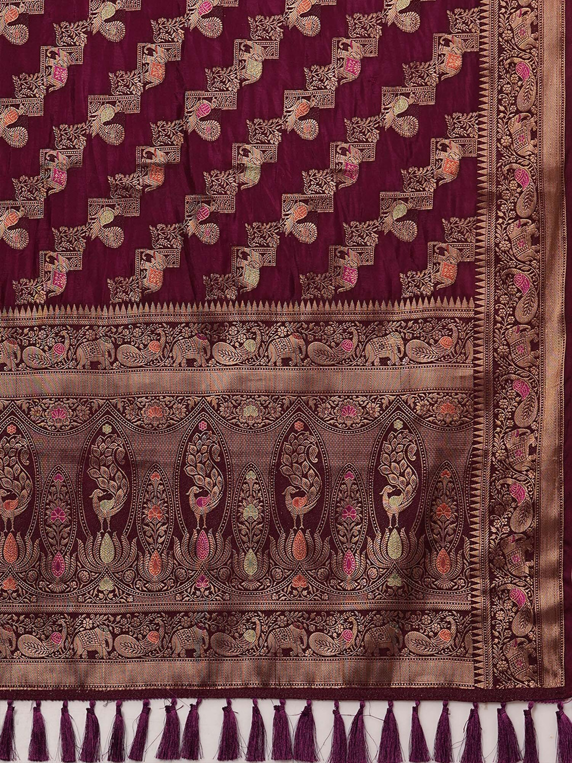 Image of ANOUK Woven Banarasi Silk Blend Saree