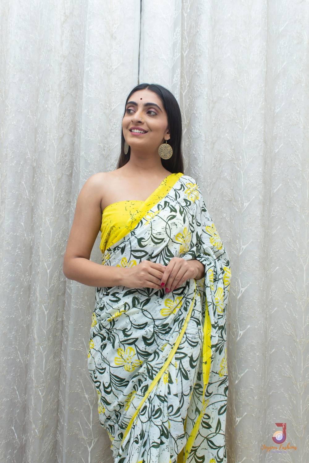 Sanganeri Hast Kala Blocked Printed, Checkered, Color Block, Dyed