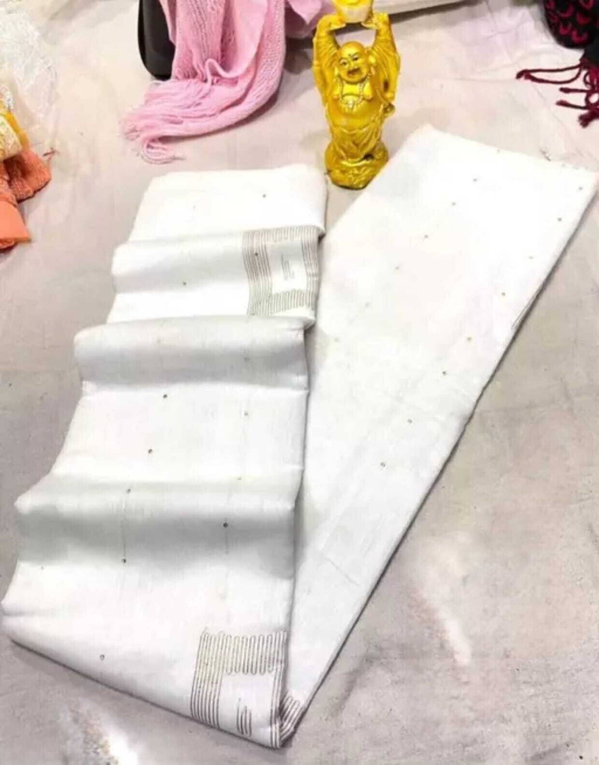 ASIMA TEXTILE Solid/Plain, Self Design Handloom Handloom Cotton Silk, Cotton Blend Saree