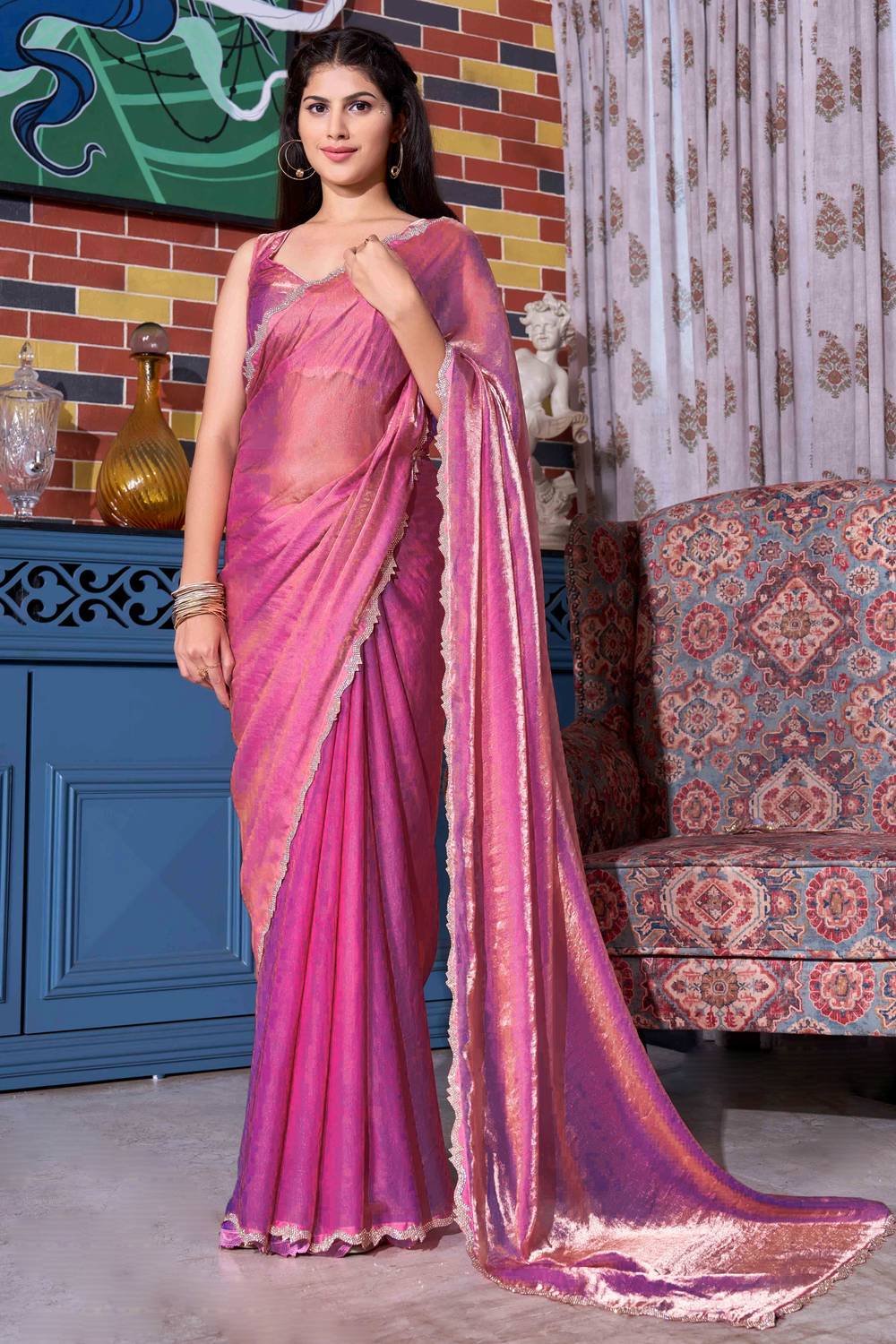 KalyaniTextile Embellished Bollywood Jimmy Jimmy Saree