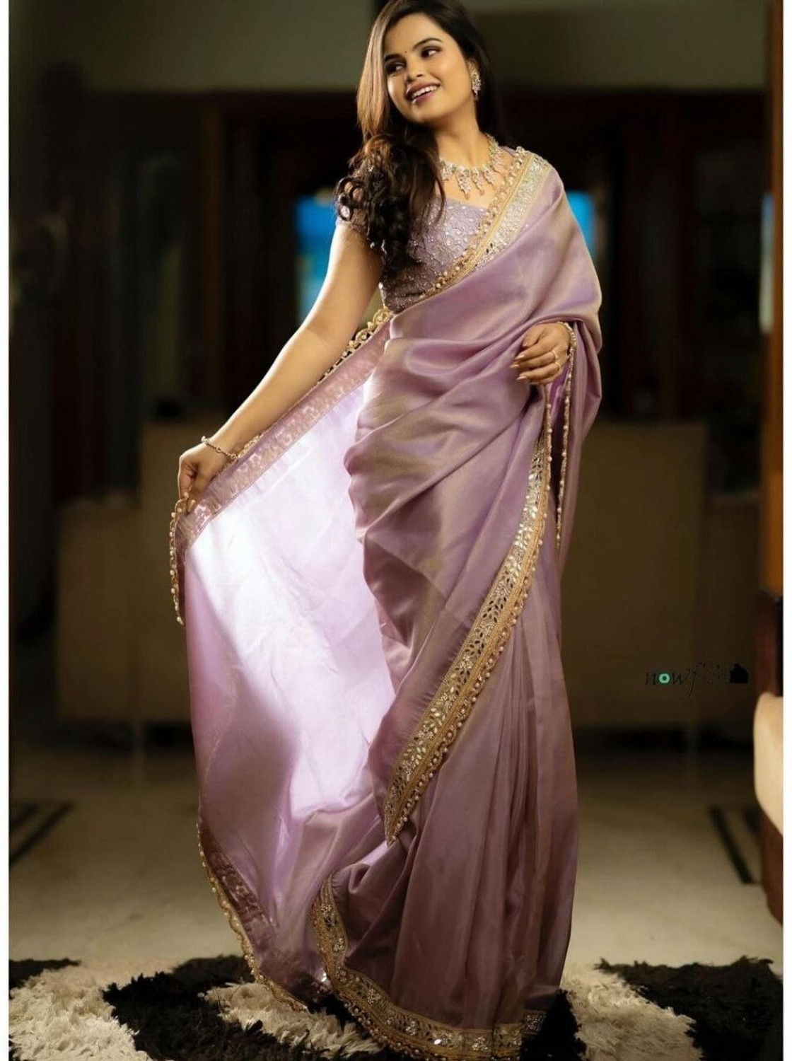 Image of ShivGori Embroidered Bollywood Tissue Saree