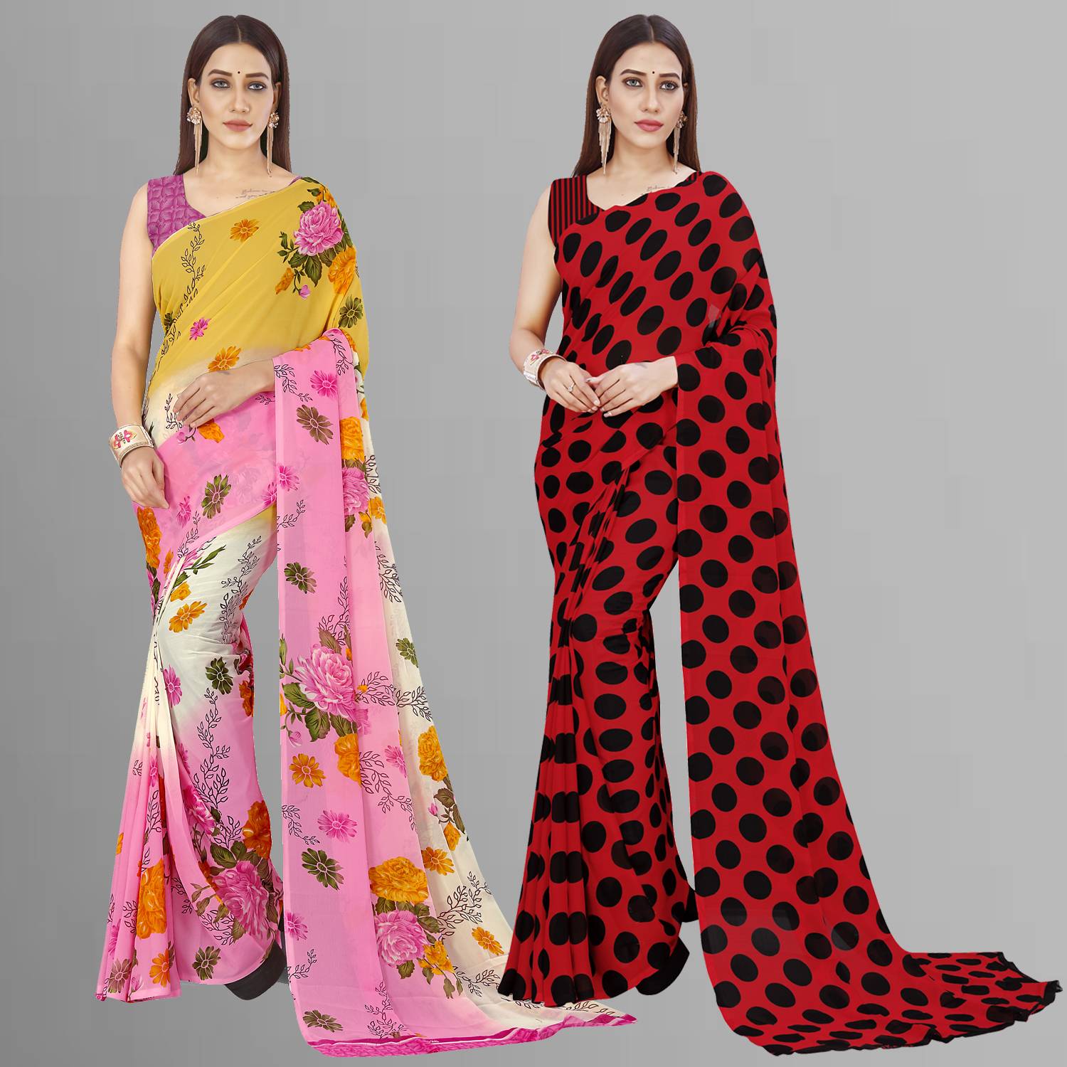 Anand Sarees Floral Print Daily Wear Georgette Saree