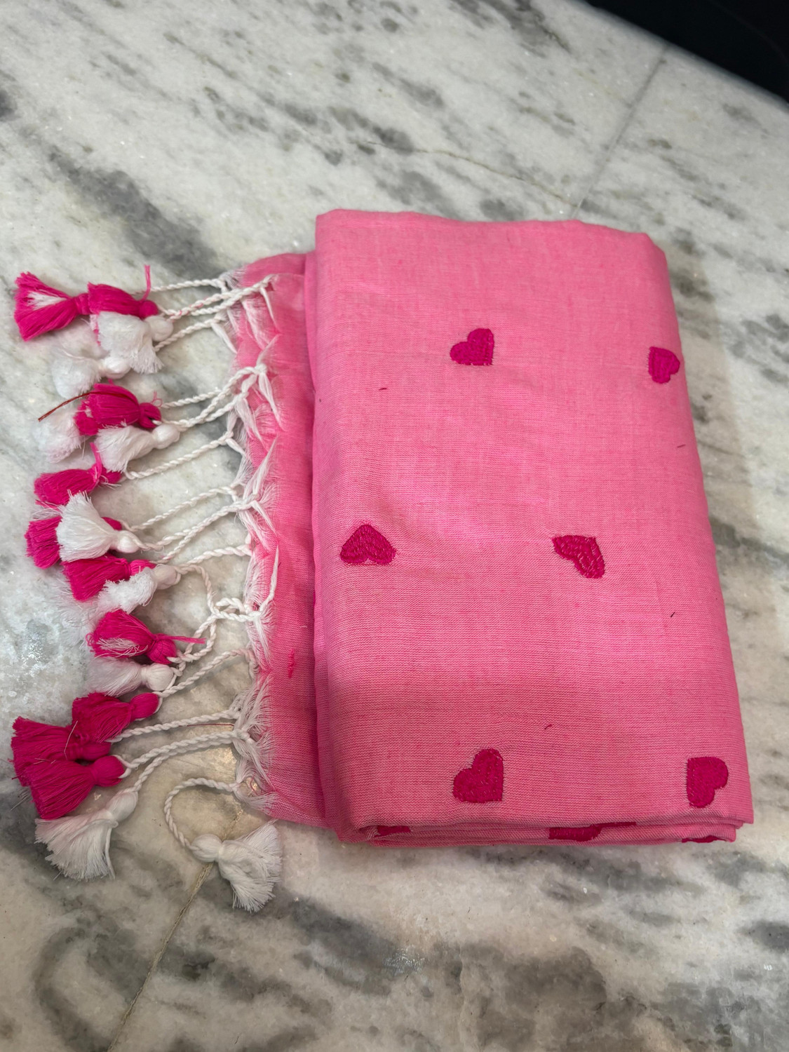 Image of SMRITI HANDLOOM Embroidered, Solid /Plain Handloom Handloom Pure Cotton Saree