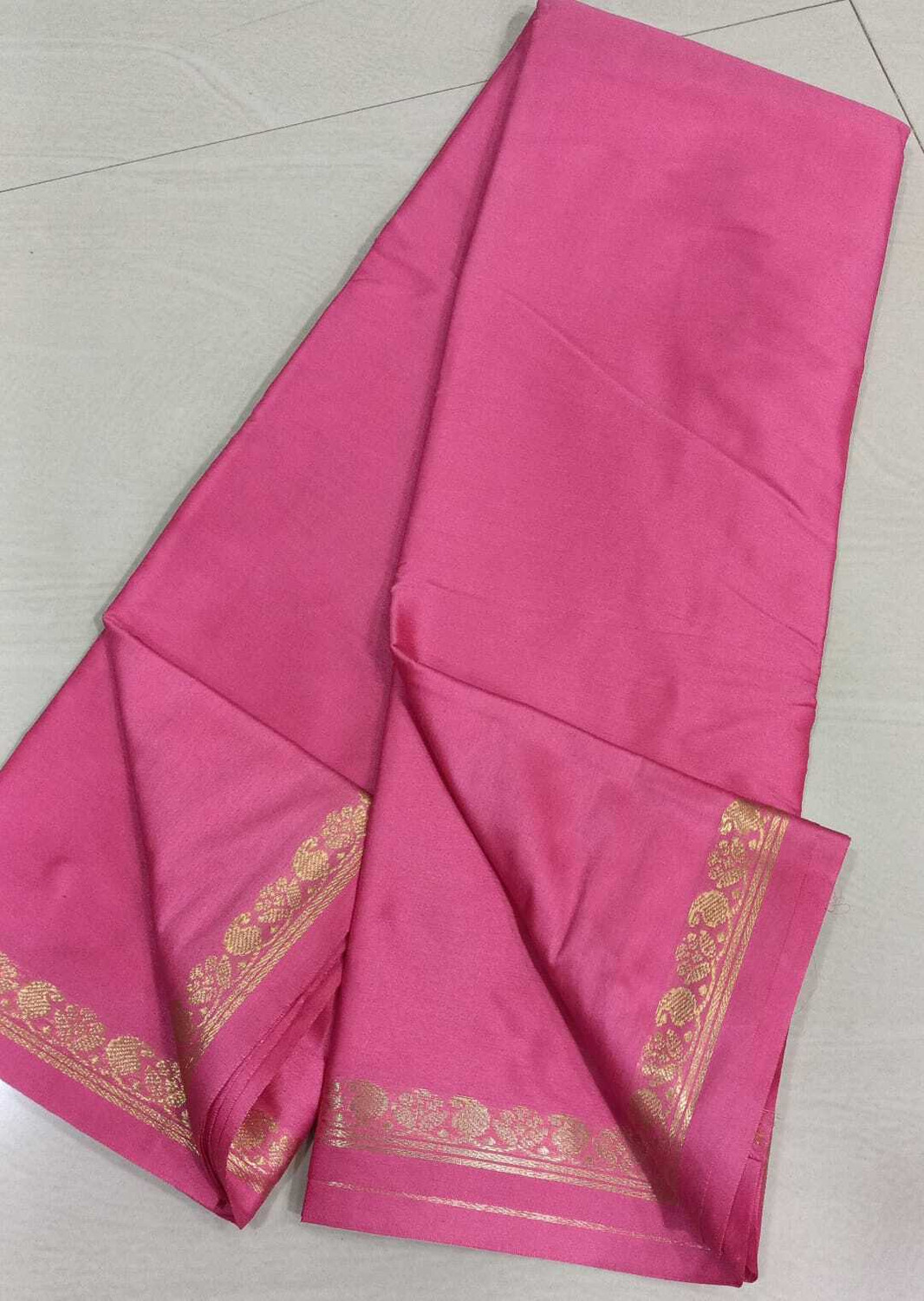 Image of S S CREATION Solid /Plain Mysore Silk Blend Saree