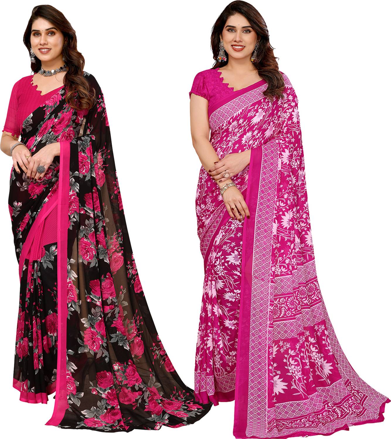 Anand Sarees Printed Daily Wear Georgette Saree