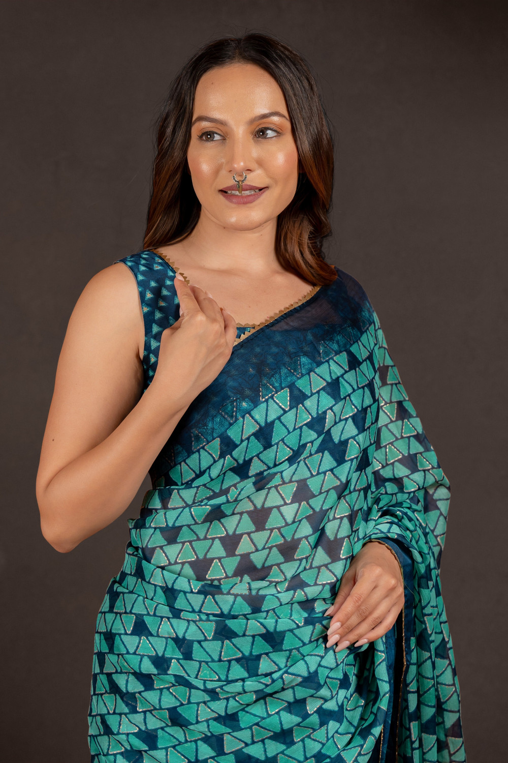 Image of MIRCHI FASHION Printed Daily Wear Chiffon, Georgette Saree