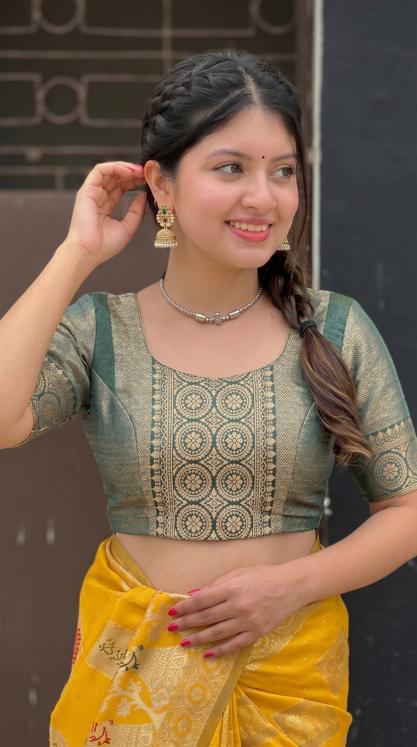 Image of VUFM Woven Banarasi Pure Silk Saree