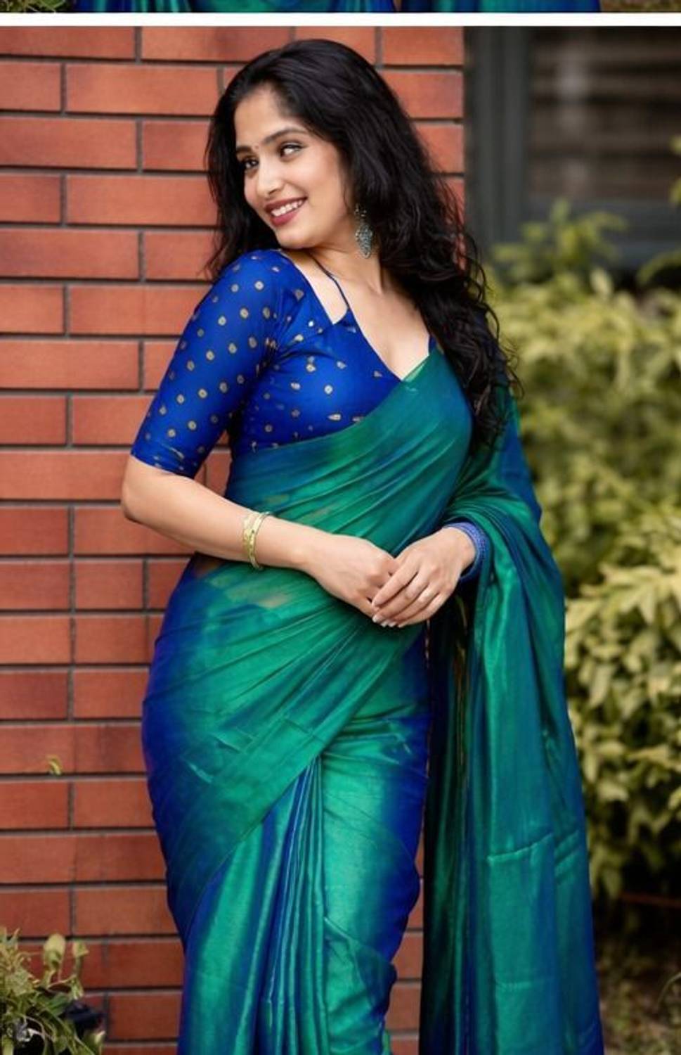 parthcretion Green Georgette Saree - Image 4