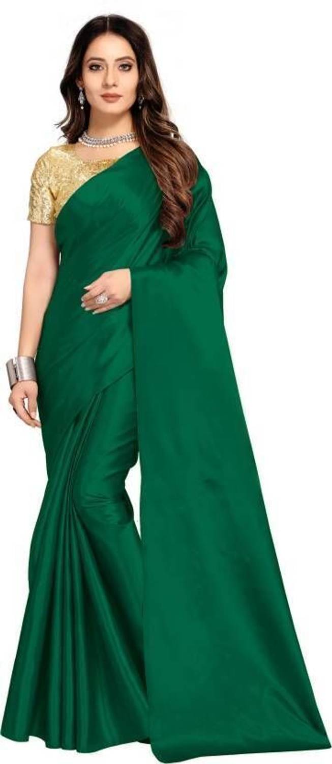 Arpita Fashion Solid/Plain Bollywood Satin Saree