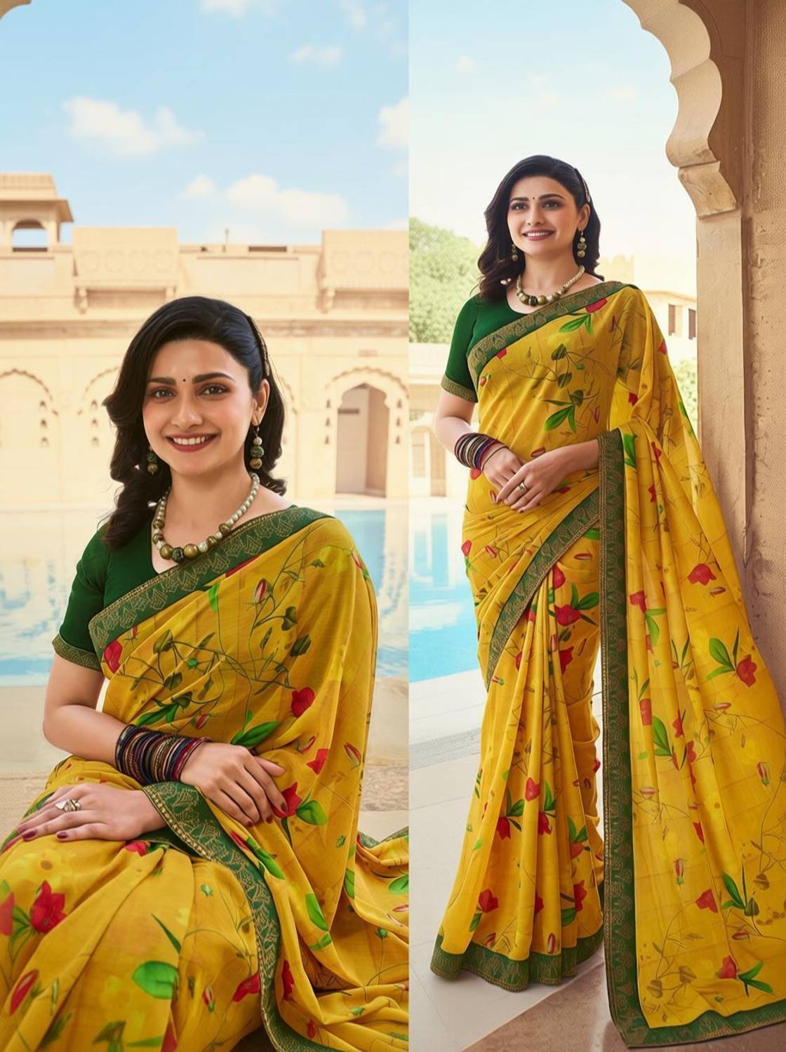 Bombey Velvat Fab Printed, Hand Painted, Temple Border, Geometric Print, Woven, Floral Print, Polka Print, Dyed Konrad Chiffon, Brasso Saree