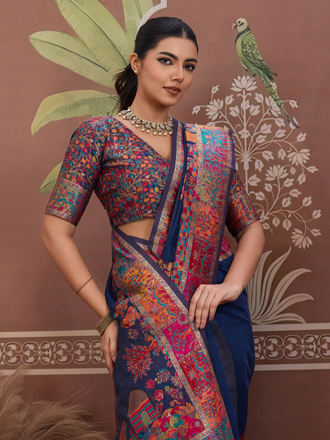 Tasrika Woven Banarasi Cotton Blend Saree