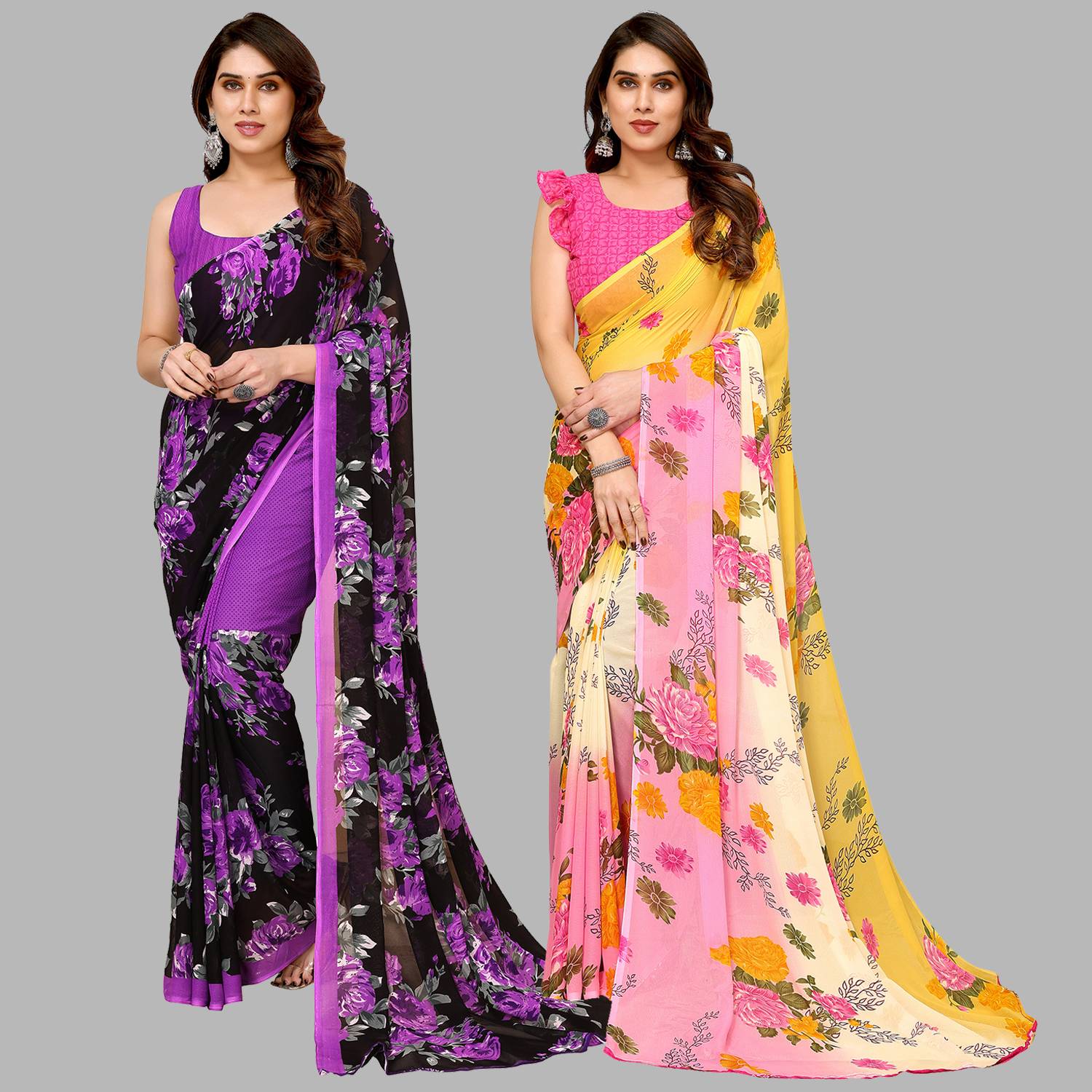 Anand Sarees Printed Bollywood Georgette Saree