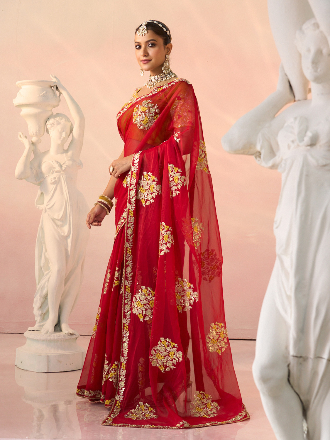 Image of Laxmipati sarees Embroidered Bollywood Organza Saree