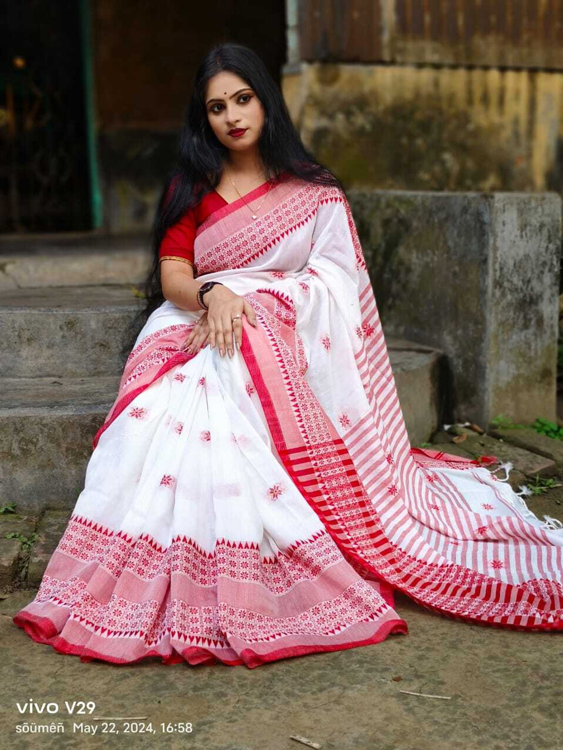 Image of Balorampal Printed Handloom Pure Cotton Saree