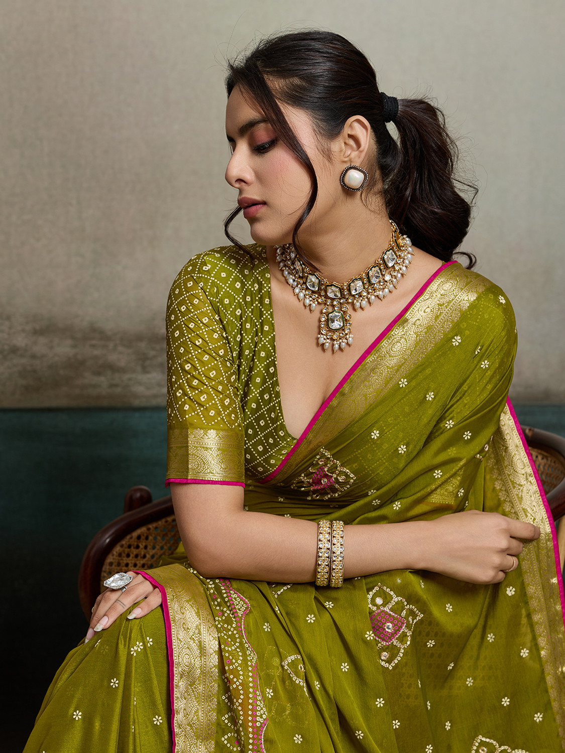 Image of SOHINI NX Printed Bollywood Chiffon Saree
