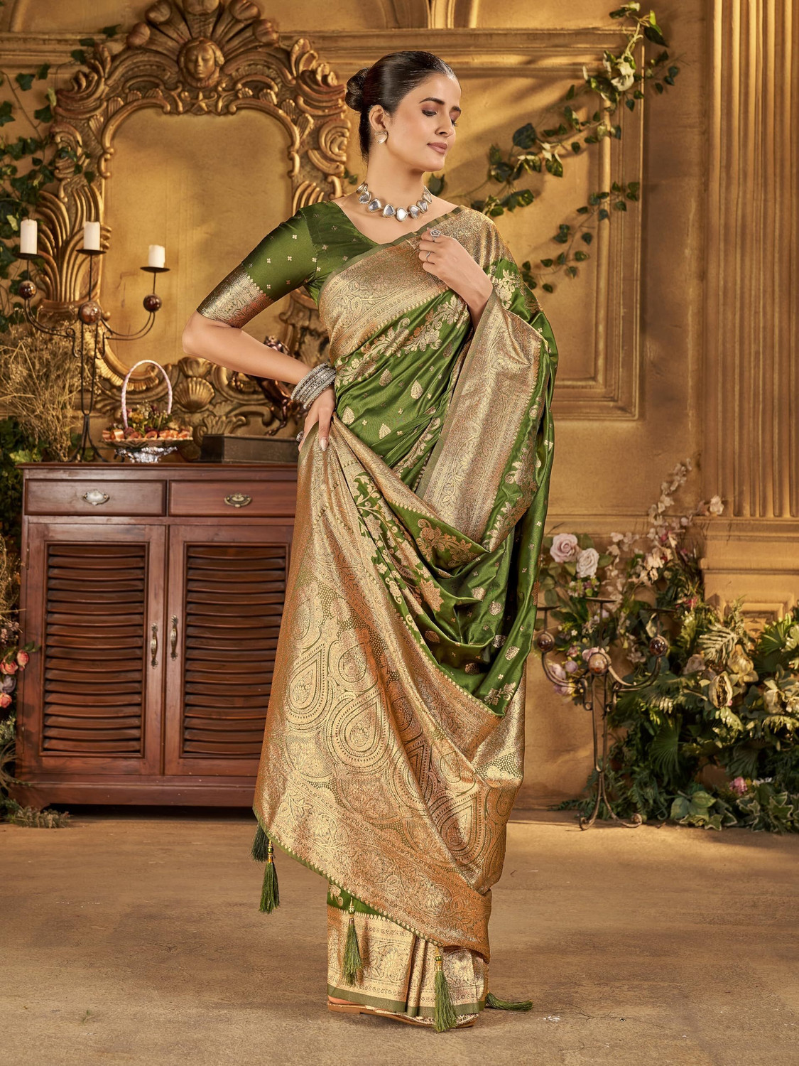Image of Valley Woven Banarasi Pure Silk Saree