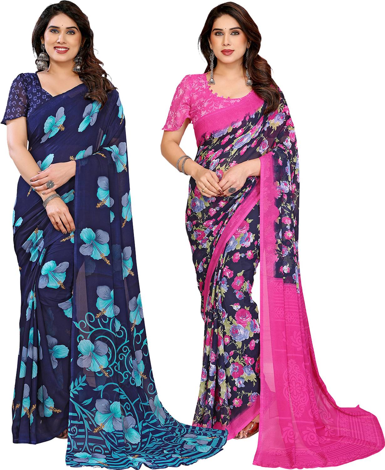Anand Sarees Printed Daily Wear Georgette Saree