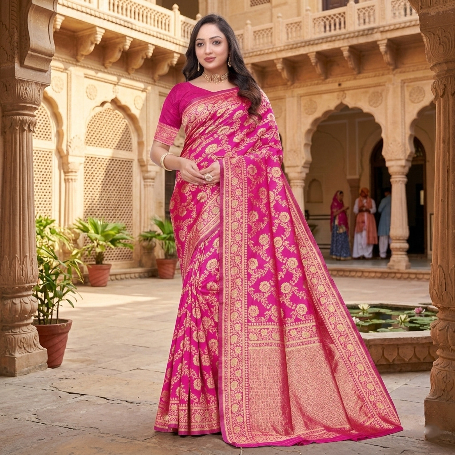 Image of Fashion Almari Woven Banarasi Silk Blend Saree