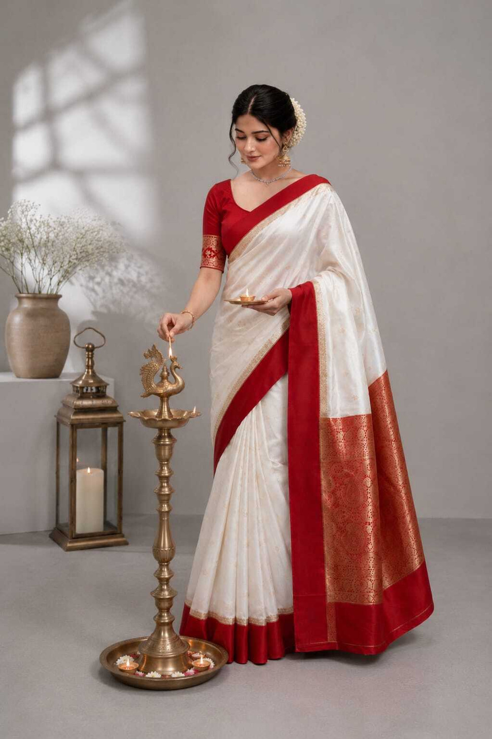 Image of Tilfelle Woven Kanjivaram Pure Silk Saree