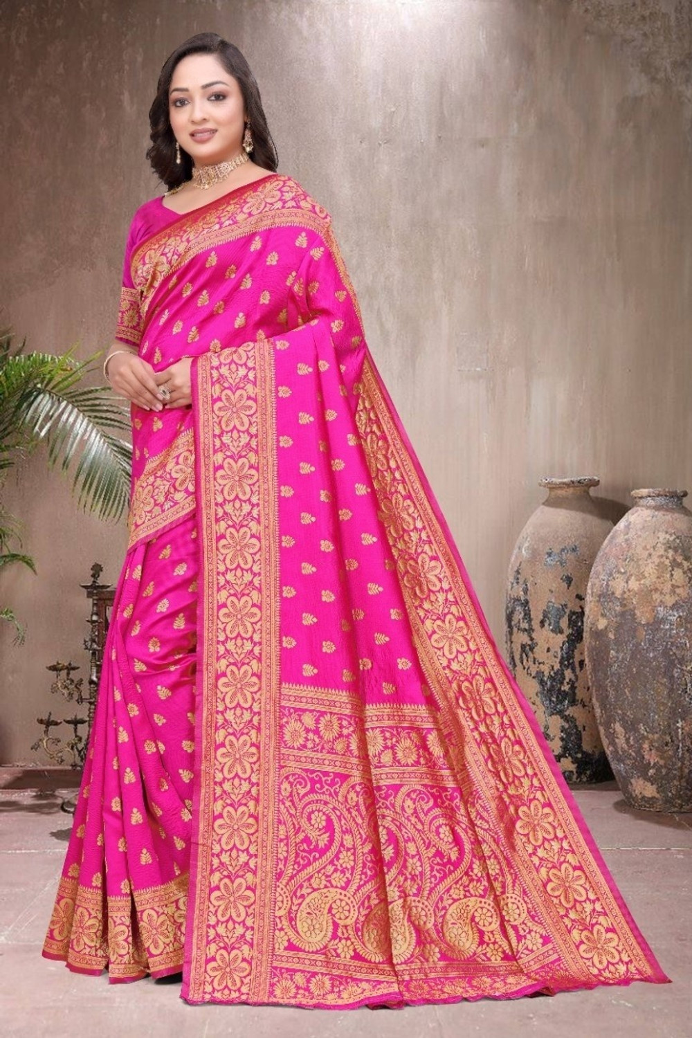 Image of Fashion Almari Printed Banarasi Art Silk Saree