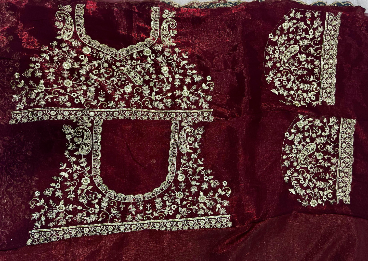 Image of RK Creation Embroidered Berhampuri Pure Silk Saree