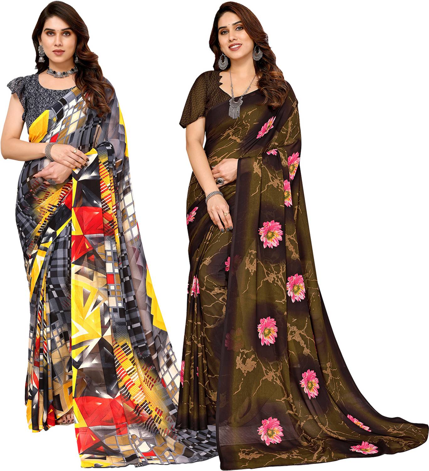 Anand Sarees Printed Daily Wear Georgette Saree