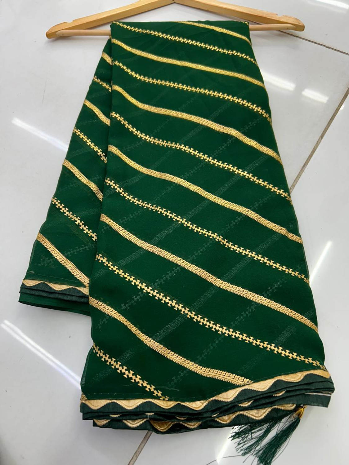 Image of Padmavati Printed Leheria Georgette Saree