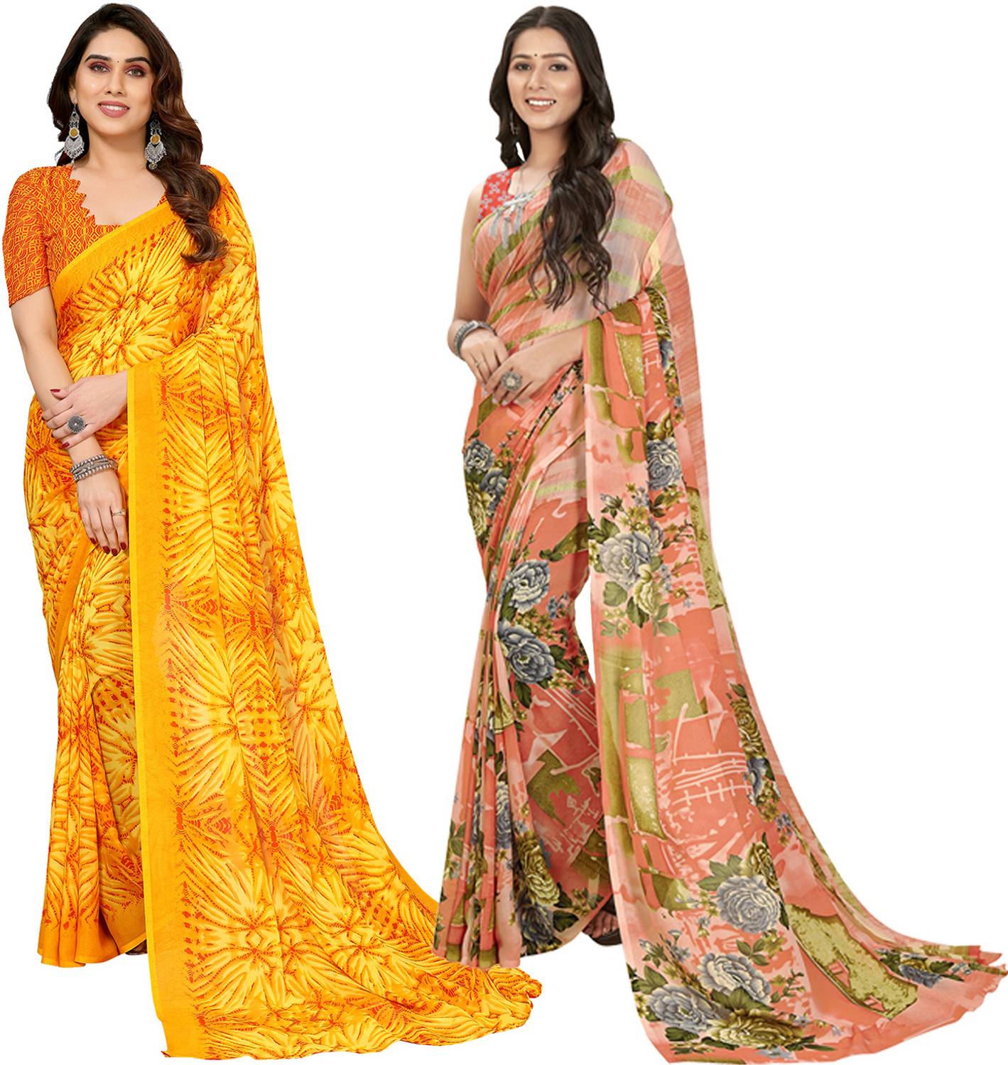 Anand Sarees Printed Bollywood Georgette Saree