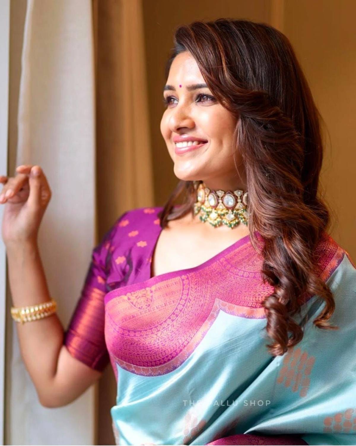 Kanjivaram Pure Silk Printed Blouse Material