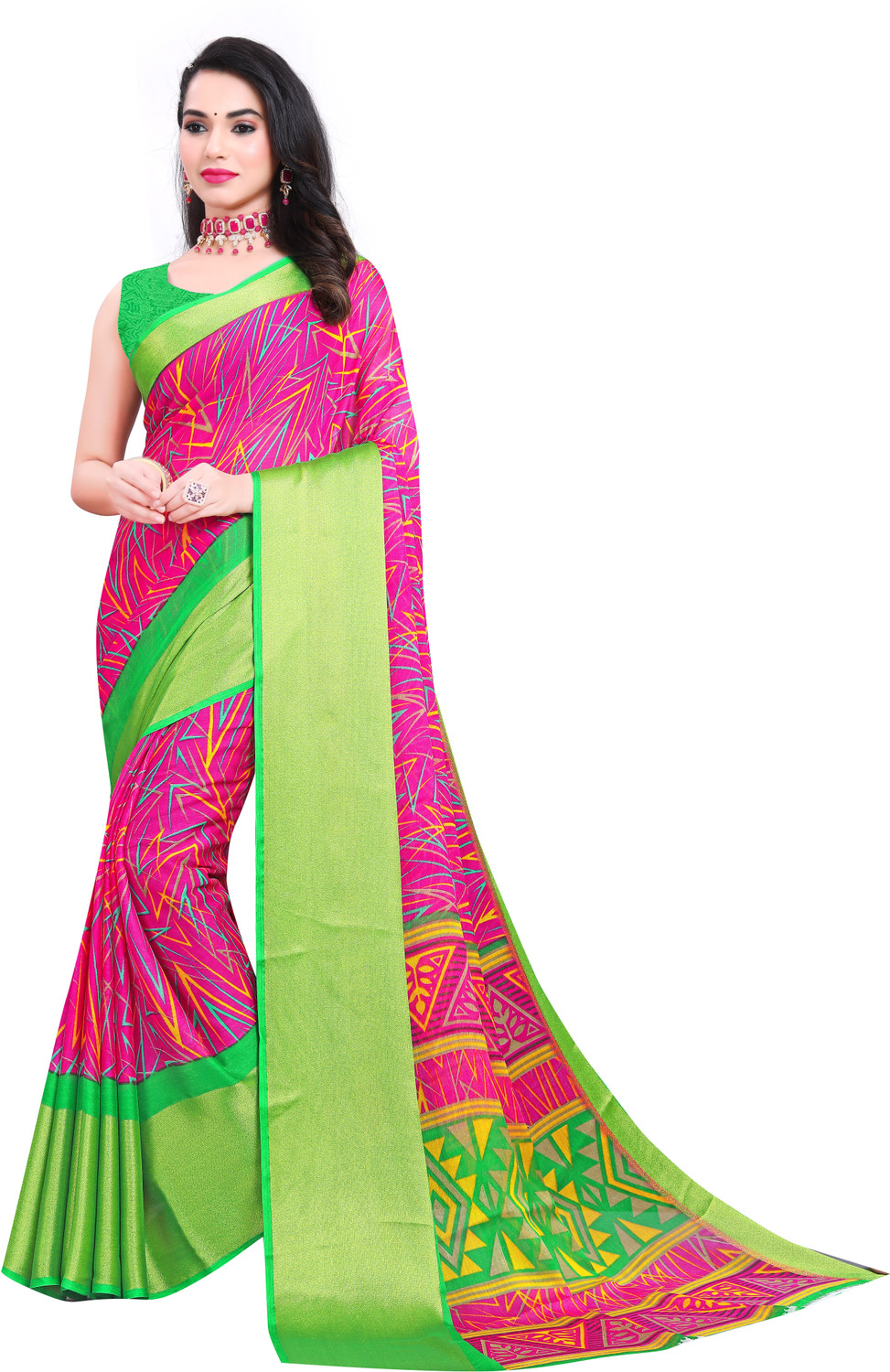 Image of STYLEVEDA Printed Bollywood Chiffon Saree