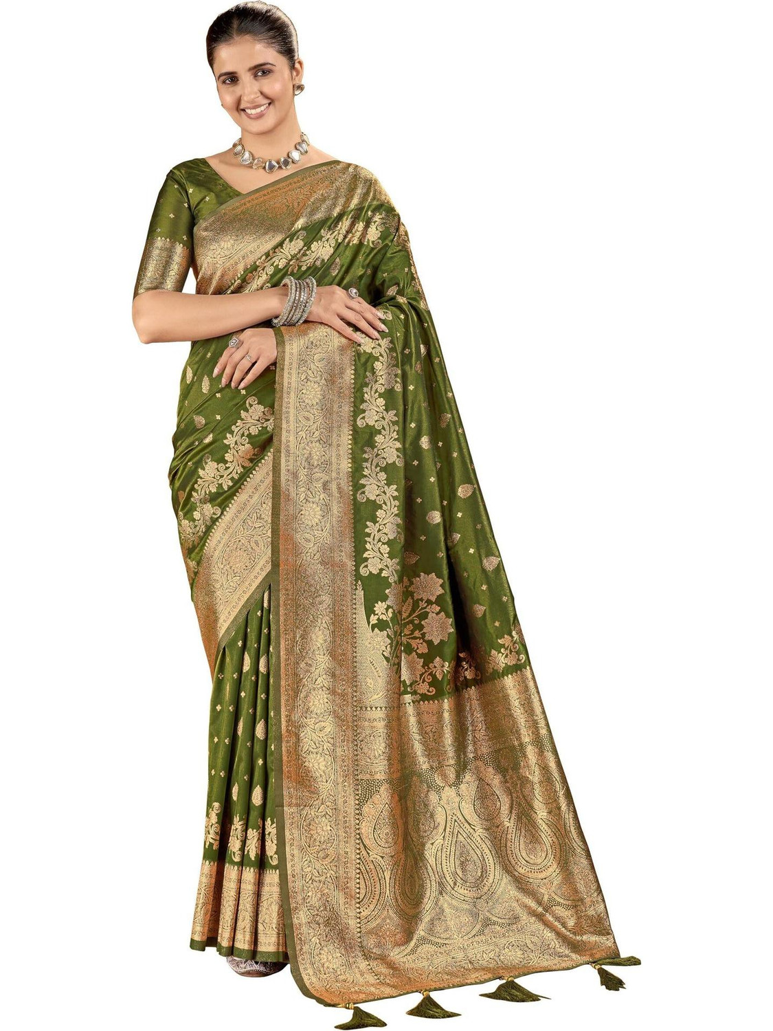 Image of Valley Woven Banarasi Pure Silk Saree