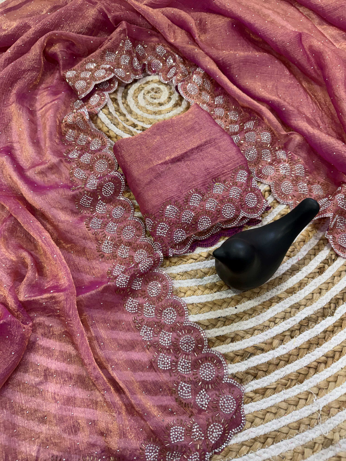 Image of sadika Embellished Bollywood Jimmy Jimmy Saree