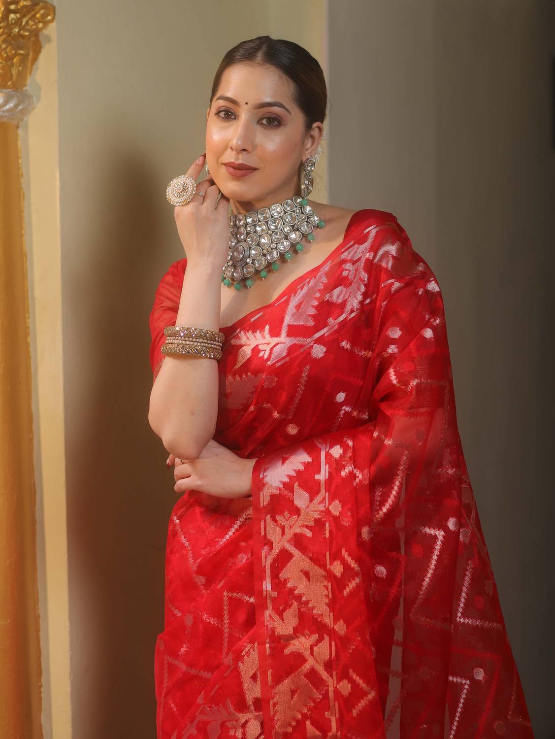 Banarasee Woven Banarasi Organza Saree