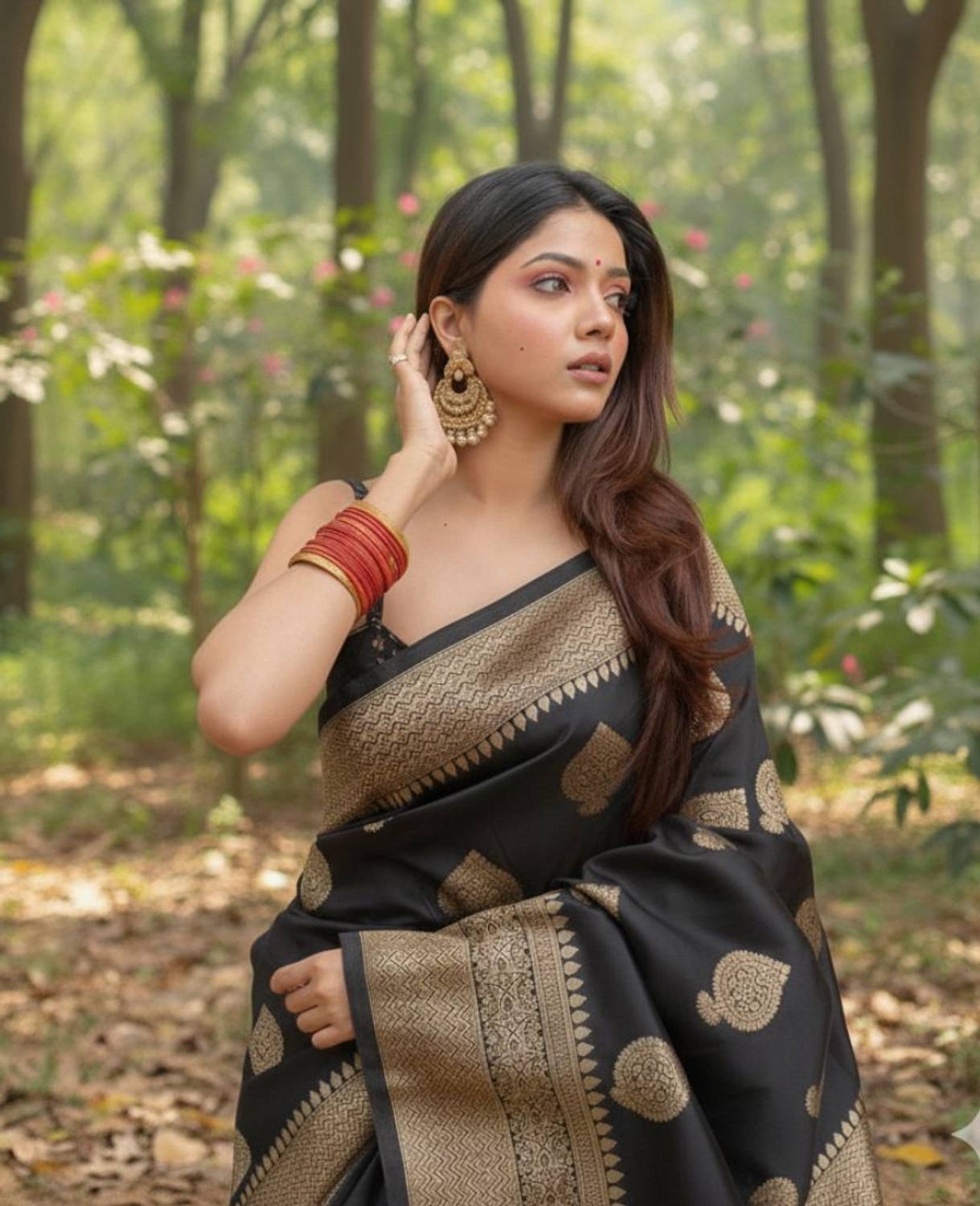 BOUGHTNOW Woven Banarasi Pure Silk Saree