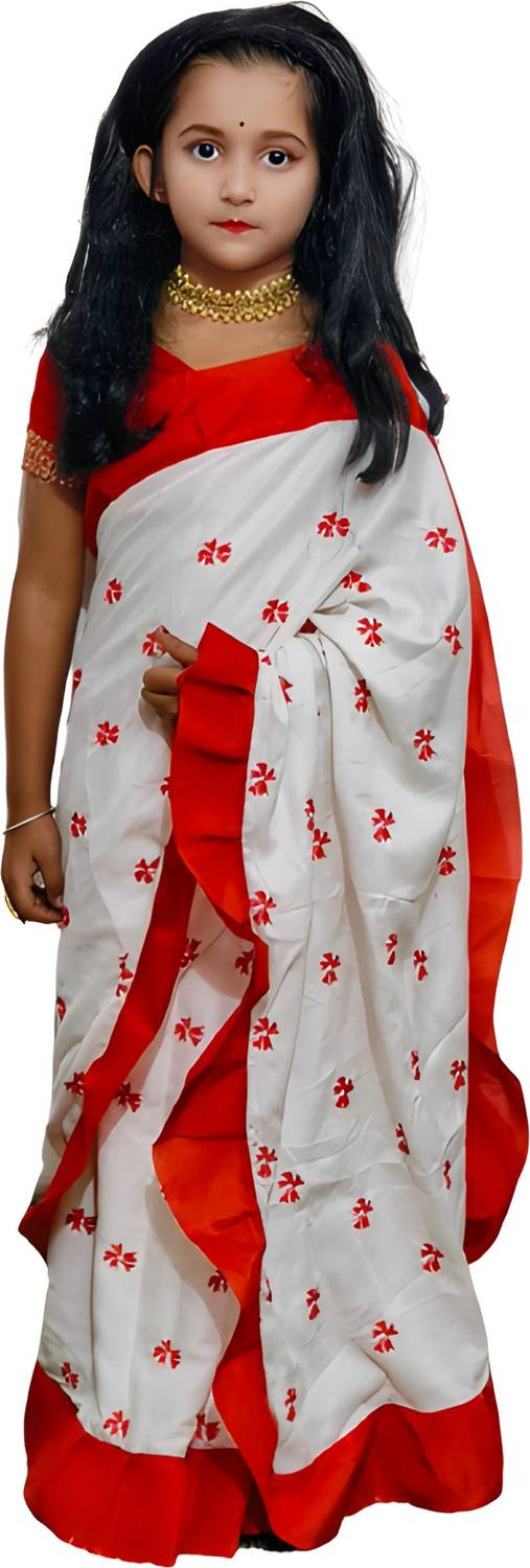 BalikaTextile Embroidered Bollywood Viscose Rayon Saree