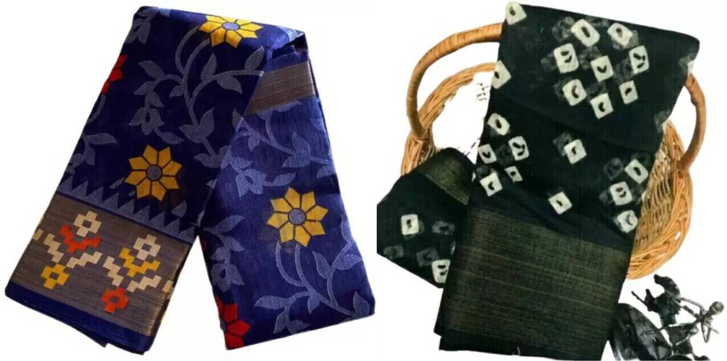 Aaradhna Printed Kota Doria Cotton Blend Saree
