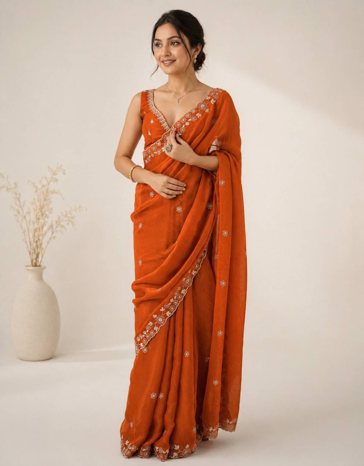Navantika Embroidered Bollywood Jimmy Jimmy Saree