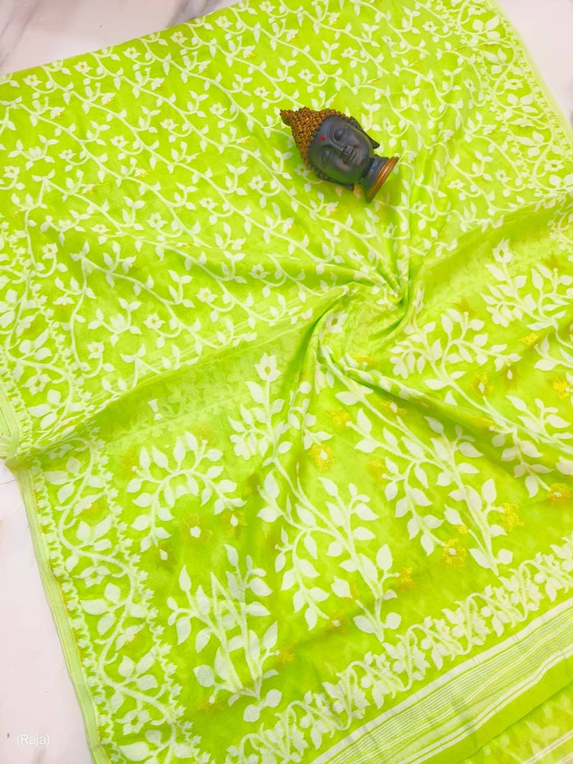 Averis collection Printed Jamdani Handloom Cotton Silk Saree