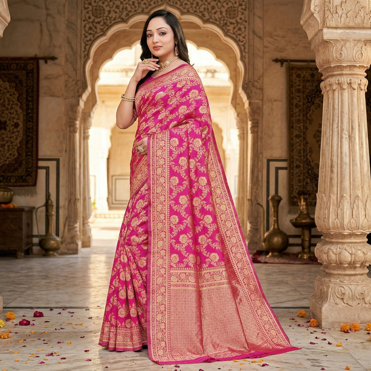 Image of Fashion Almari Woven Banarasi Silk Blend Saree