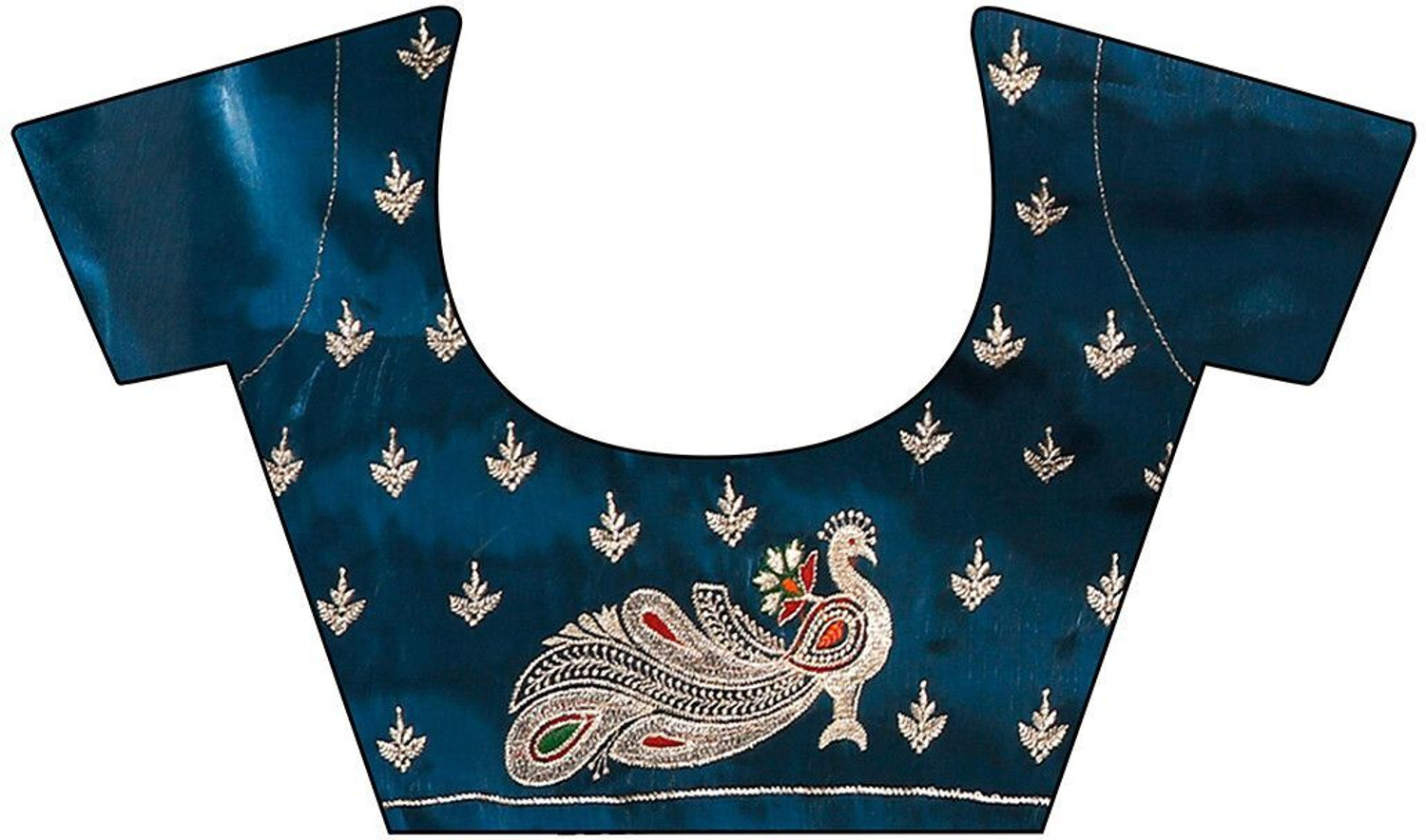Image of RamKrupa Creation Embroidered Bollywood Silk Blend Saree