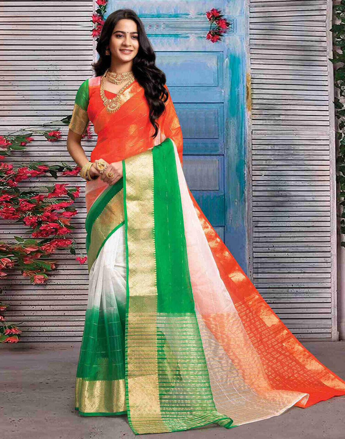 Image of SHREEKARNIKA FASHION Digital Print Bollywood Art Silk Saree