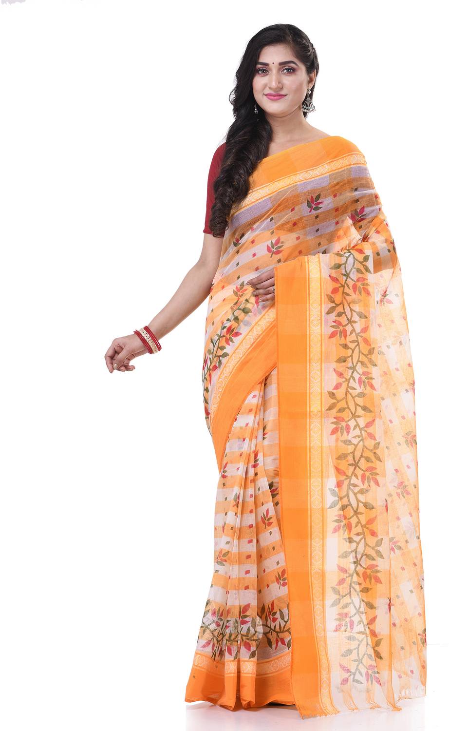 Desh Bidesh Printed, Paisley, Self Design, Woven Handloom Handloo